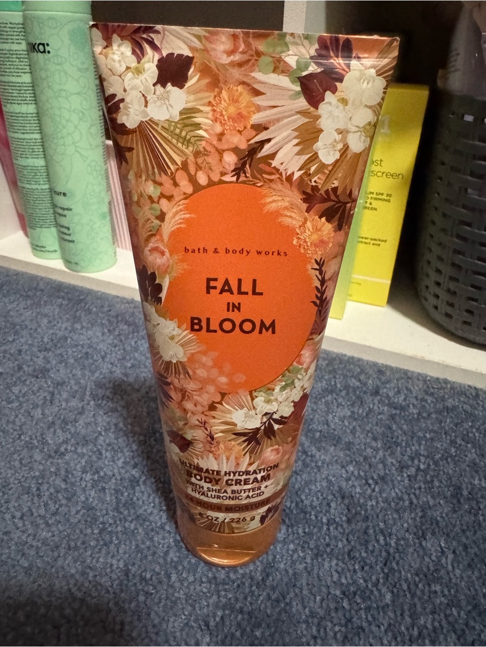 Bath & Body Works Fall in Bloom Ultra Shea Body Cream - Orange Floral Design
